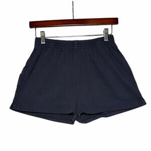 Brandy Melville Shorts Womens Blue OS Ribbed Basic Casual Summer Streetwear